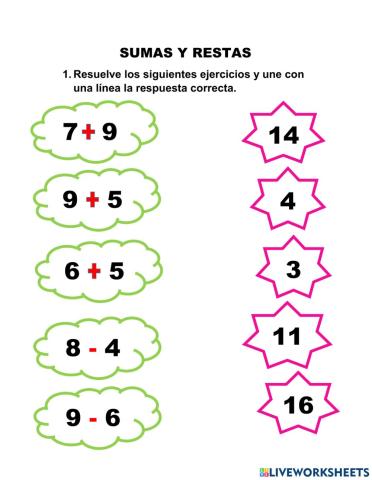 Sesión 20 Sumas y Restas