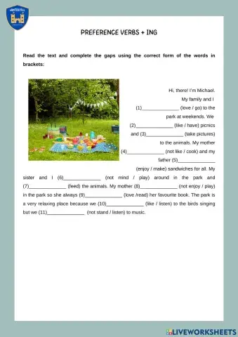 Preference verbs + ing