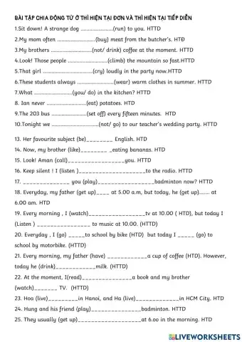 Present simple and present continous