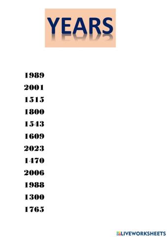 Years