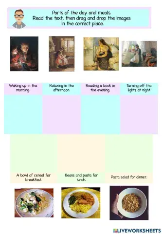 Parts of the day and meals