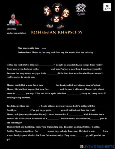 Bohemian Rhapsody Queen