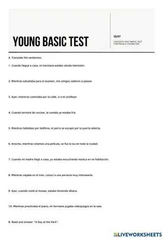 Young basic june test