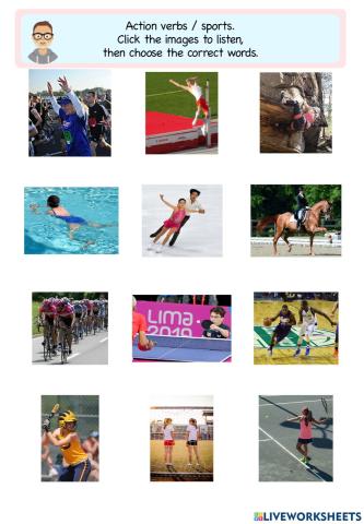 Action verbs - sports