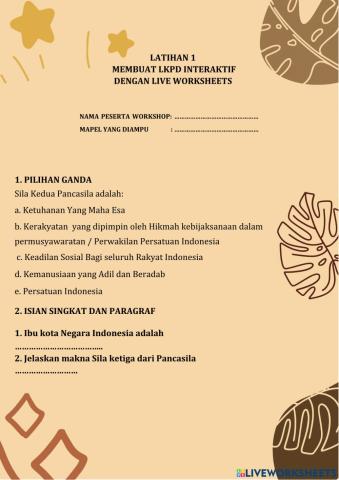 Yunita Latihan LKPD Liveworksheet