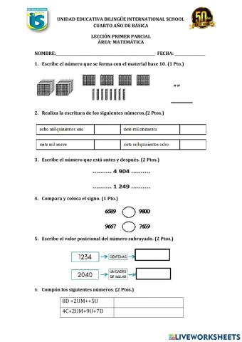 Lección segundo parcial