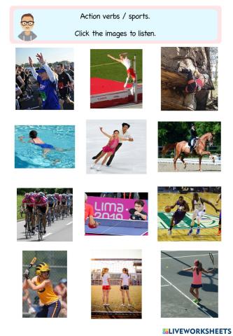 Action verbs - sports