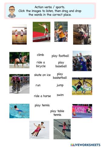 Action verbs - sports