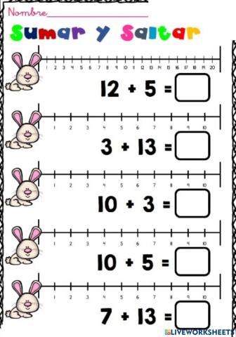 Suma en la recta numerica