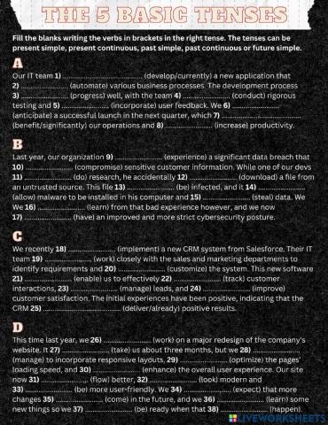 The 5 Basic Tenses - IT Edition