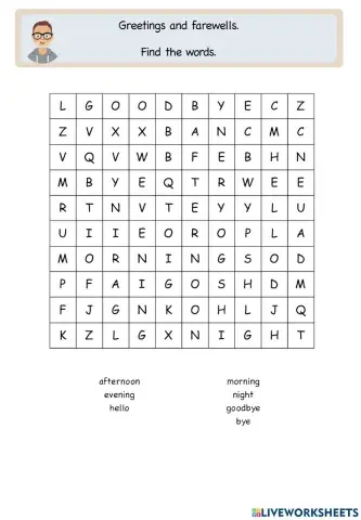 Greetings and farewells