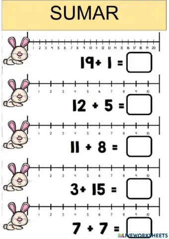 Suma en la recta numerica