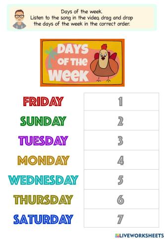 Days of the week