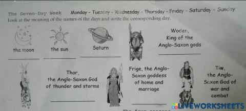 The days of the week