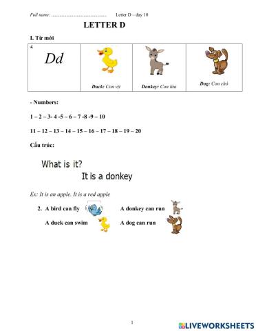 Letter D (phonic smart)