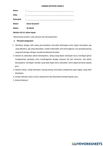 LKS 4 Barisan dan deret