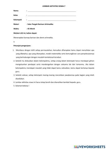 LKS 7 Barisan dan Deret