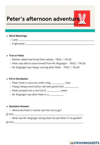 Peter's afternoon adventure