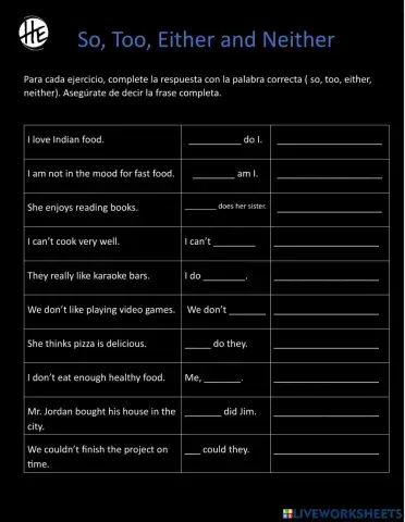 So, too, either and neither practice