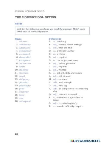 Barron's IELTS - Unit 9.2 - Education