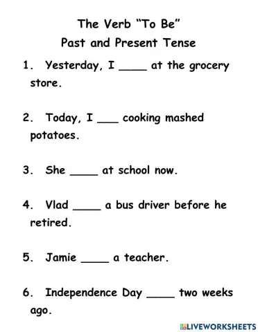 The Verb -To Be- Past and Present