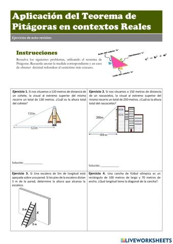 Aplicación de Pitágoras en problemas reales