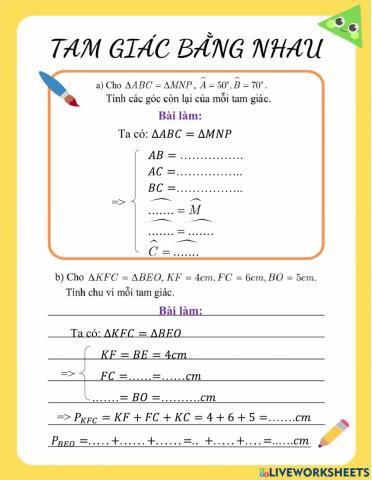 Tam giác bằng nhau