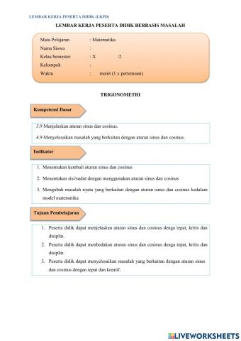 E-LKPD Trigonometri