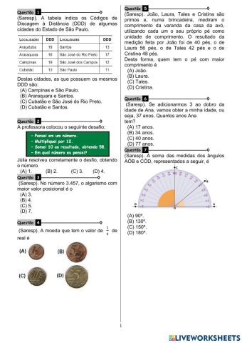 EB - Arnaldo Brandão Simulado de Matemática