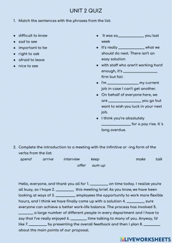Unit 2 quiz