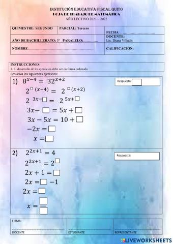 Ecuaciones Exponenciales