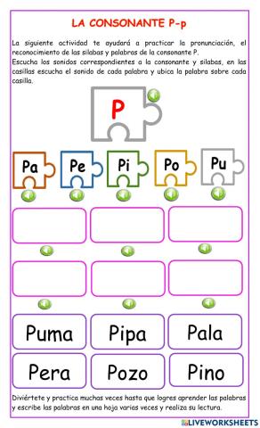 La Consonante P