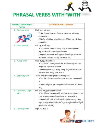 Phrasal verbs with 'WITH'