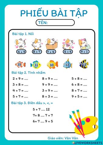 Phép cộng (qua 10)