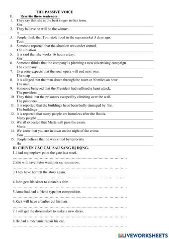 Special passive exercise