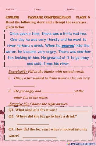 Passage Comprehension