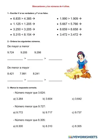 Comparación de números
