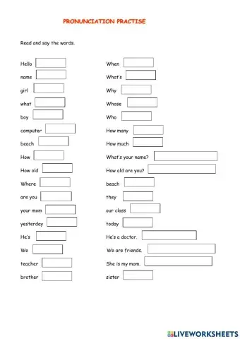 Pronunciation practise