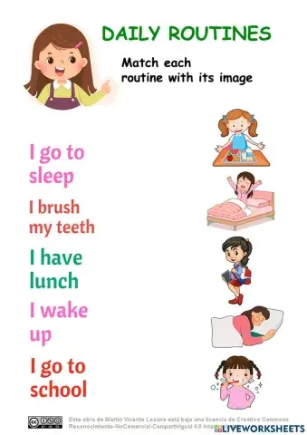 Match the Daily Routines