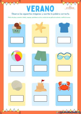El verano vocabulario