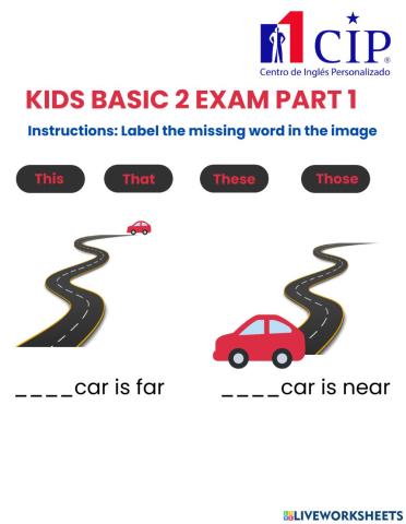 Kids basic 2 exam part 1