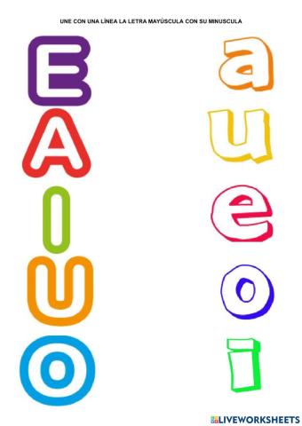 Vocales mayusculas y minusculas