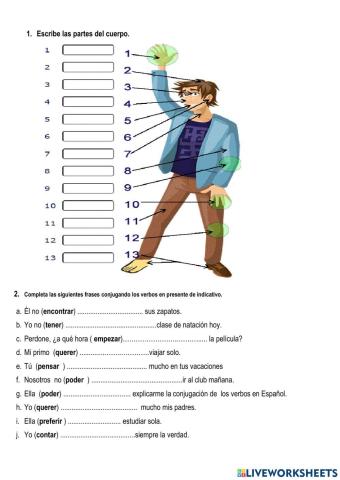 El cuerpo- Meses - Gustar - Colores.