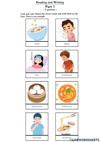 English Home - Inter 4 - Unit 4 -  Movers - Reading and Writing