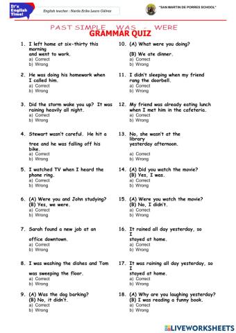 Pas progressive Quiz