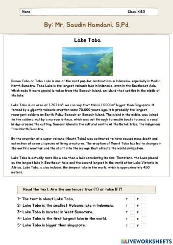 Descriptive text (Describing Place)