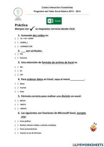 Práctica Excel Básico Microsotft