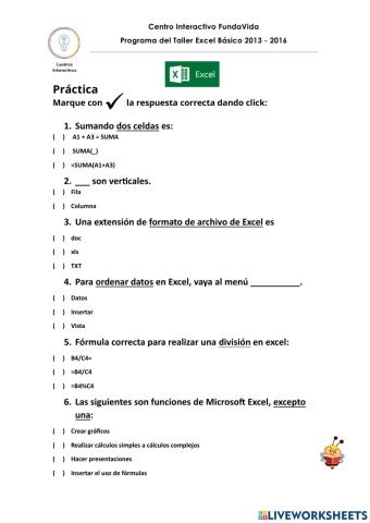 Práctica Excel Básico Microsotft