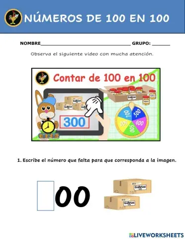 Números de 100 en 100