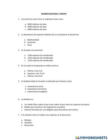 Examen biologia grupo 2